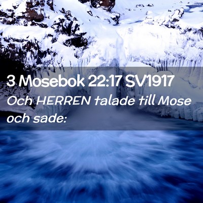 Picture 02 - 3 Mosebok 22:17 SV1917 - Och HERREN talade till Mose och - Bible Verse Picture