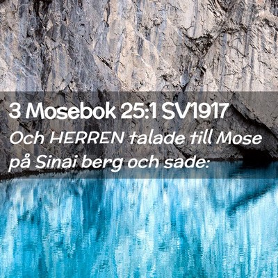 Picture 02 - 3 Mosebok 25:1 SV1917 - Och HERREN talade till Mose på Sinai berg och - Bible Verse Picture