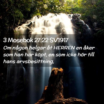 Picture 02 - 3 Mosebok 27:22 SV1917 - Om någon helgar åt HERREN en åker som han har - Bible Verse Picture