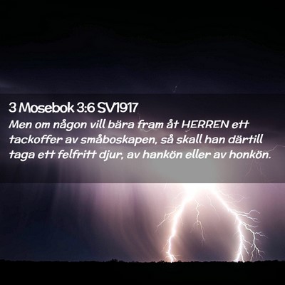 Picture 02 - 3 Mosebok 3:6 SV1917 - Men om någon vill bära fram åt HERREN ett - Bible Verse Picture