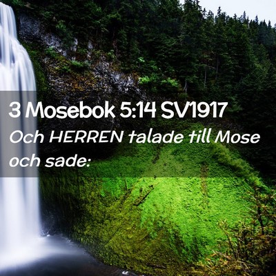Picture 02 - 3 Mosebok 5:14 SV1917 - Och HERREN talade till Mose och - Bible Verse Picture