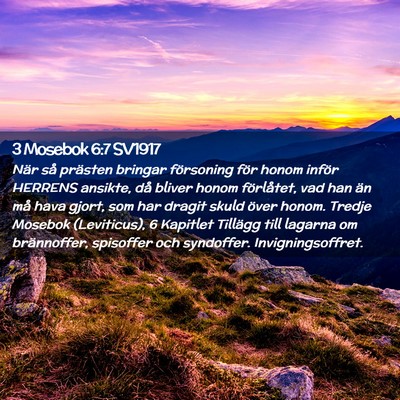 Picture 02 - 3 Mosebok 6:7 SV1917 - När så prästen bringar försoning för honom - Bible Verse Picture