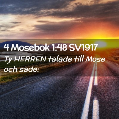 Picture 02 - 4 Mosebok 1:48 SV1917 - Ty HERREN talade till Mose och - Bible Verse Picture
