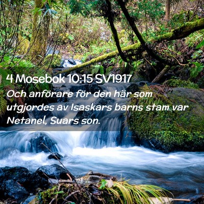 Picture 02 - 4 Mosebok 10:15 SV1917 - Och anförare för den här som utgjordes av - Bible Verse Picture