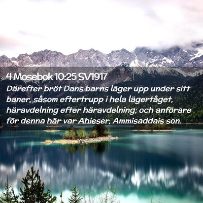 Picture 02 - 4 Mosebok 10:25 SV1917 - Därefter bröt Dans barns läger upp under sitt - Bible Verse Picture