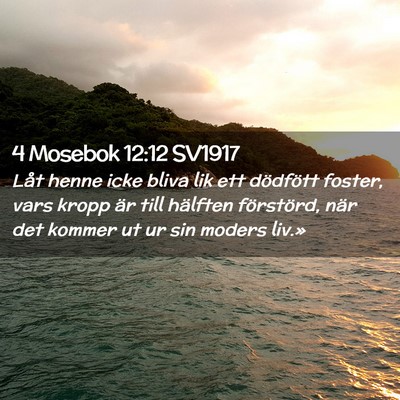 Picture 02 - 4 Mosebok 12:12 SV1917 - Låt henne icke bliva lik ett dödfött foster, - Bible Verse Picture