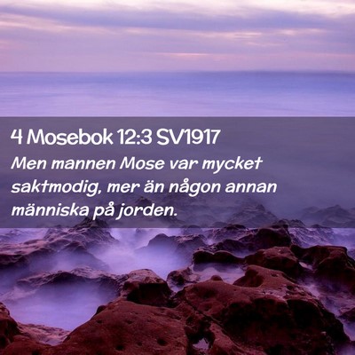 Picture 02 - 4 Mosebok 12:3 SV1917 - Men mannen Mose var mycket saktmodig, mer än - Bible Verse Picture