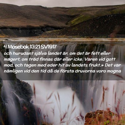 Picture 02 - 4 Mosebok 13:21 SV1917 - och hurudant själva landet är, om det är fett - Bible Verse Picture