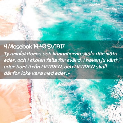 Picture 02 - 4 Mosebok 14:43 SV1917 - Ty amalekiterna och kananéerna skola där möta - Bible Verse Picture