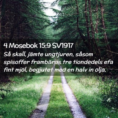 Picture 02 - 4 Mosebok 15:9 SV1917 - Så skall, jämte ungtjuren, såsom spisoffer - Bible Verse Picture