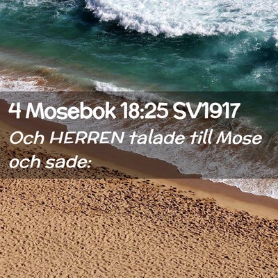 Picture 02 - 4 Mosebok 18:25 SV1917 - Och HERREN talade till Mose och - Bible Verse Picture