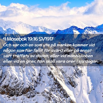Picture 02 - 4 Mosebok 19:16 SV1917 - Och var och en som ute på marken kommer vid - Bible Verse Picture