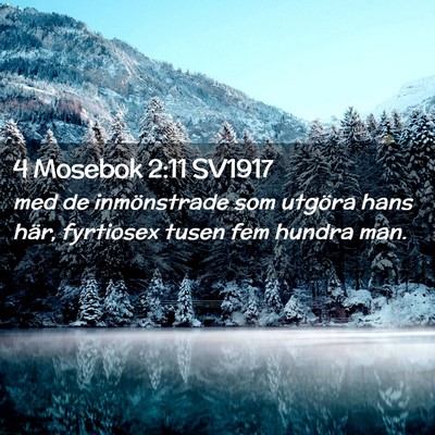 Picture 02 - 4 Mosebok 2:11 SV1917 - med de inmönstrade som utgöra hans här, - Bible Verse Picture