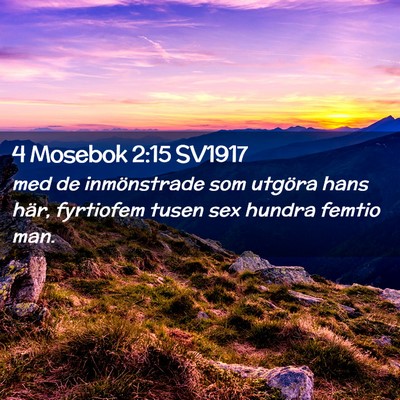 Picture 02 - 4 Mosebok 2:15 SV1917 - med de inmönstrade som utgöra hans här, - Bible Verse Picture