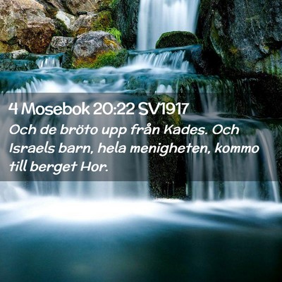 Picture 02 - 4 Mosebok 20:22 SV1917 - Och de bröto upp från Kades. Och Israels barn, - Bible Verse Picture
