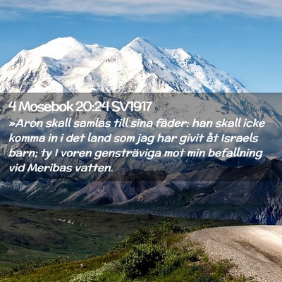 Picture 02 - 4 Mosebok 20:24 SV1917 - »Aron skall samlas till sina fäder: han skall - Bible Verse Picture