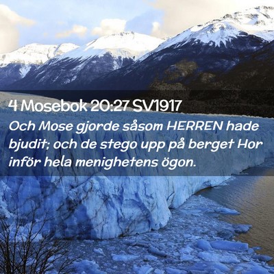 Picture 02 - 4 Mosebok 20:27 SV1917 - Och Mose gjorde såsom HERREN hade bjudit; och de - Bible Verse Picture
