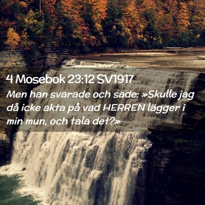 Picture 02 - 4 Mosebok 23:12 SV1917 - Men han svarade och sade: »Skulle jag då icke - Bible Verse Picture