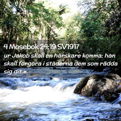 Picture 02 - 4 Mosebok 24:19 SV1917 - ur Jakob skall en härskare komma; han skall - Bible Verse Picture