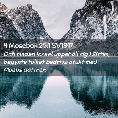 Picture 02 - 4 Mosebok 25:1 SV1917 - Och medan Israel uppehöll sig i Sittim, begynte - Bible Verse Picture