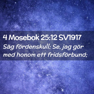 Picture 02 - 4 Mosebok 25:12 SV1917 - Säg fördenskull: Se, jag gör med honom ett - Bible Verse Picture