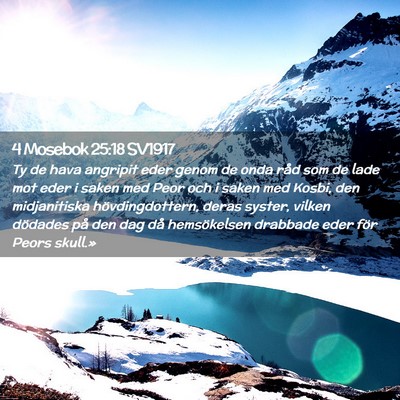Picture 02 - 4 Mosebok 25:18 SV1917 - Ty de hava angripit eder genom de onda råd som - Bible Verse Picture