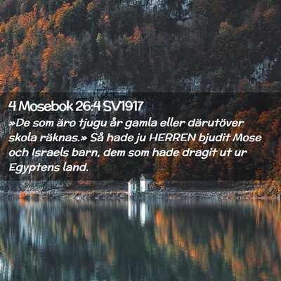 Picture 02 - 4 Mosebok 26:4 SV1917 - »De som äro tjugu år gamla eller därutöver - Bible Verse Picture
