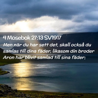 Picture 02 - 4 Mosebok 27:13 SV1917 - Men när du har sett det, skall också du samlas - Bible Verse Picture