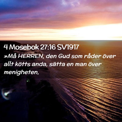 Picture 02 - 4 Mosebok 27:16 SV1917 - »Må HERREN, den Gud som råder över allt - Bible Verse Picture