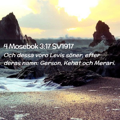 Picture 02 - 4 Mosebok 3:17 SV1917 - Och dessa voro Levis söner, efter deras namn: - Bible Verse Picture