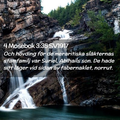 Picture 02 - 4 Mosebok 3:35 SV1917 - Och hövding för de meraritiska släkternas - Bible Verse Picture