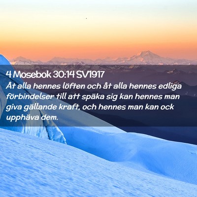 Picture 02 - 4 Mosebok 30:14 SV1917 - Åt alla hennes löften och åt alla hennes - Bible Verse Picture
