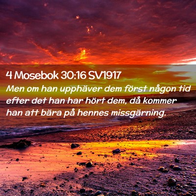 Picture 02 - 4 Mosebok 30:16 SV1917 - Men om han upphäver dem först någon tid efter - Bible Verse Picture
