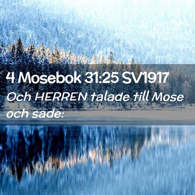 Picture 02 - 4 Mosebok 31:25 SV1917 - Och HERREN talade till Mose och - Bible Verse Picture