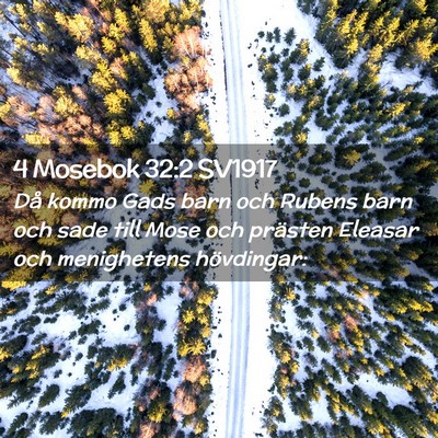 Picture 02 - 4 Mosebok 32:2 SV1917 - Då kommo Gads barn och Rubens barn och sade till - Bible Verse Picture
