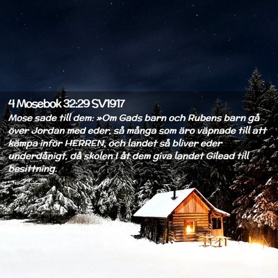 Picture 02 - 4 Mosebok 32:29 SV1917 - Mose sade till dem: »Om Gads barn och Rubens - Bible Verse Picture