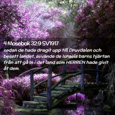 Picture 02 - 4 Mosebok 32:9 SV1917 - sedan de hade dragit upp till Druvdalen och - Bible Verse Picture