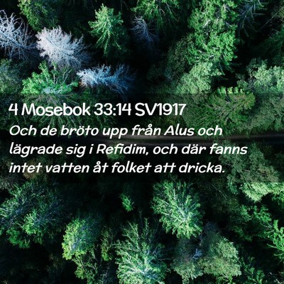 Picture 02 - 4 Mosebok 33:14 SV1917 - Och de bröto upp från Alus och lägrade sig i - Bible Verse Picture