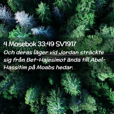 Picture 02 - 4 Mosebok 33:49 SV1917 - Och deras läger vid Jordan sträckte sig från - Bible Verse Picture