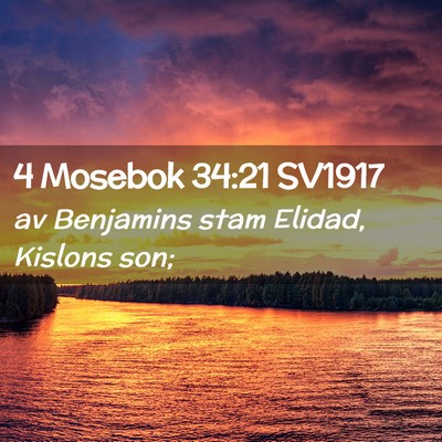 Picture 02 - 4 Mosebok 34:21 SV1917 - av Benjamins stam Elidad, Kislons - Bible Verse Picture