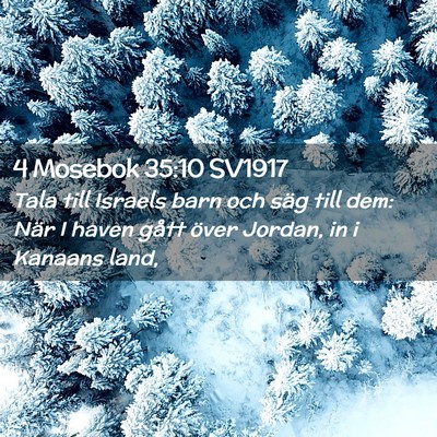 Picture 02 - 4 Mosebok 35:10 SV1917 - Tala till Israels barn och säg till dem: När I - Bible Verse Picture