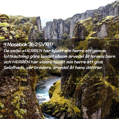 Picture 02 - 4 Mosebok 36:2 SV1917 - De sade: »HERREN har bjudit min herre att genom - Bible Verse Picture