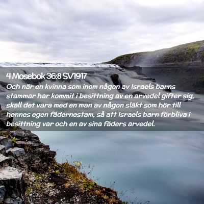 Picture 02 - 4 Mosebok 36:8 SV1917 - Och när en kvinna som inom någon av Israels - Bible Verse Picture