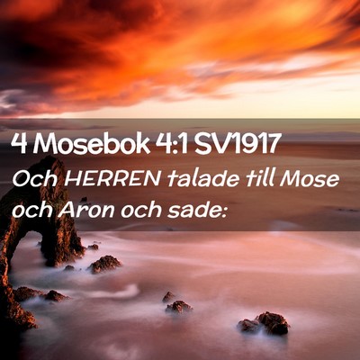 Picture 02 - 4 Mosebok 4:1 SV1917 - Och HERREN talade till Mose och Aron och - Bible Verse Picture