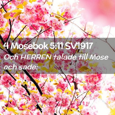 Picture 02 - 4 Mosebok 5:11 SV1917 - Och HERREN talade till Mose och - Bible Verse Picture