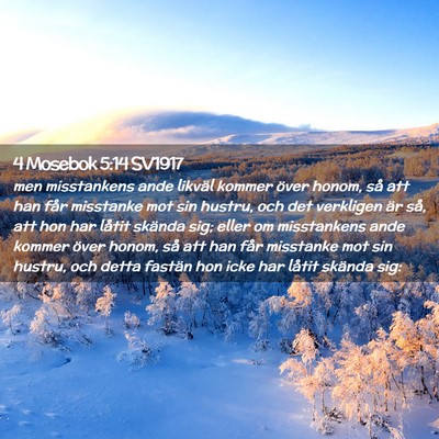Picture 02 - 4 Mosebok 5:14 SV1917 - men misstankens ande likväl kommer över honom, - Bible Verse Picture