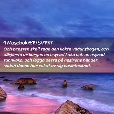 Picture 02 - 4 Mosebok 6:19 SV1917 - Och prästen skall taga den kokta vädursbogen, - Bible Verse Picture