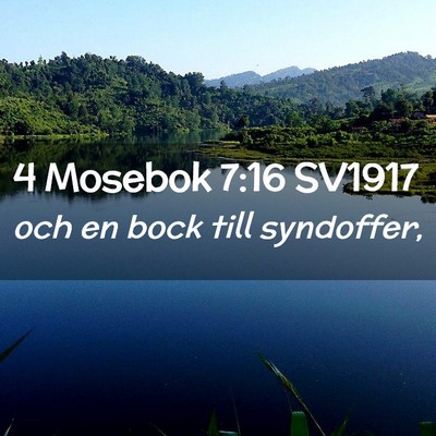 Picture 02 - 4 Mosebok 7:16 SV1917 - och en bock till - Bible Verse Picture