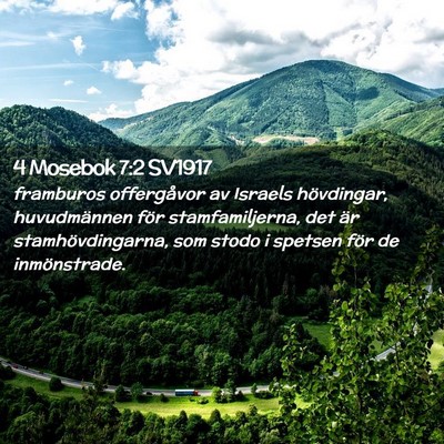 Picture 02 - 4 Mosebok 7:2 SV1917 - framburos offergåvor av Israels hövdingar, - Bible Verse Picture