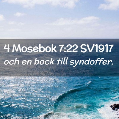 Picture 02 - 4 Mosebok 7:22 SV1917 - och en bock till - Bible Verse Picture